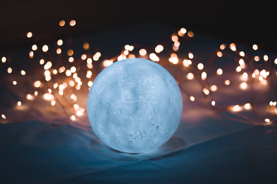 ecmqs luce di notte 3d Luna magica lampada di luna USB da Scrivania carica tatto controllo decorazione di casa